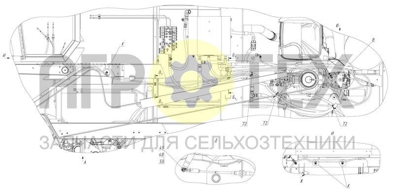 Коммуникации управления агрегата измельчающего (1403.52.00.000) (№45 на схеме)